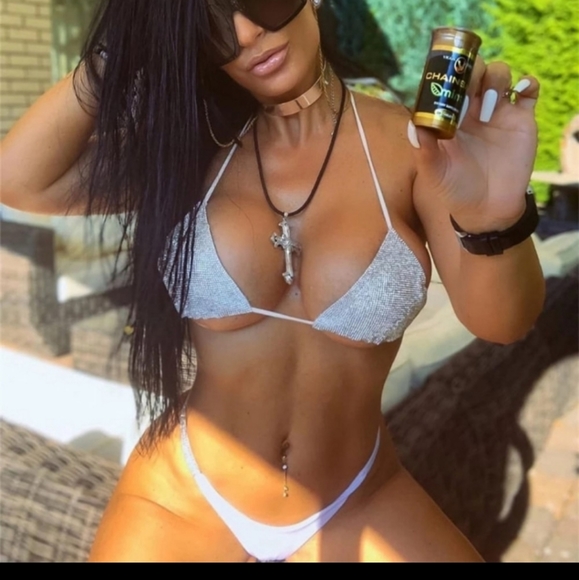 Other - Crystal Rhinestone Micro Bikini Thong Swimsuit